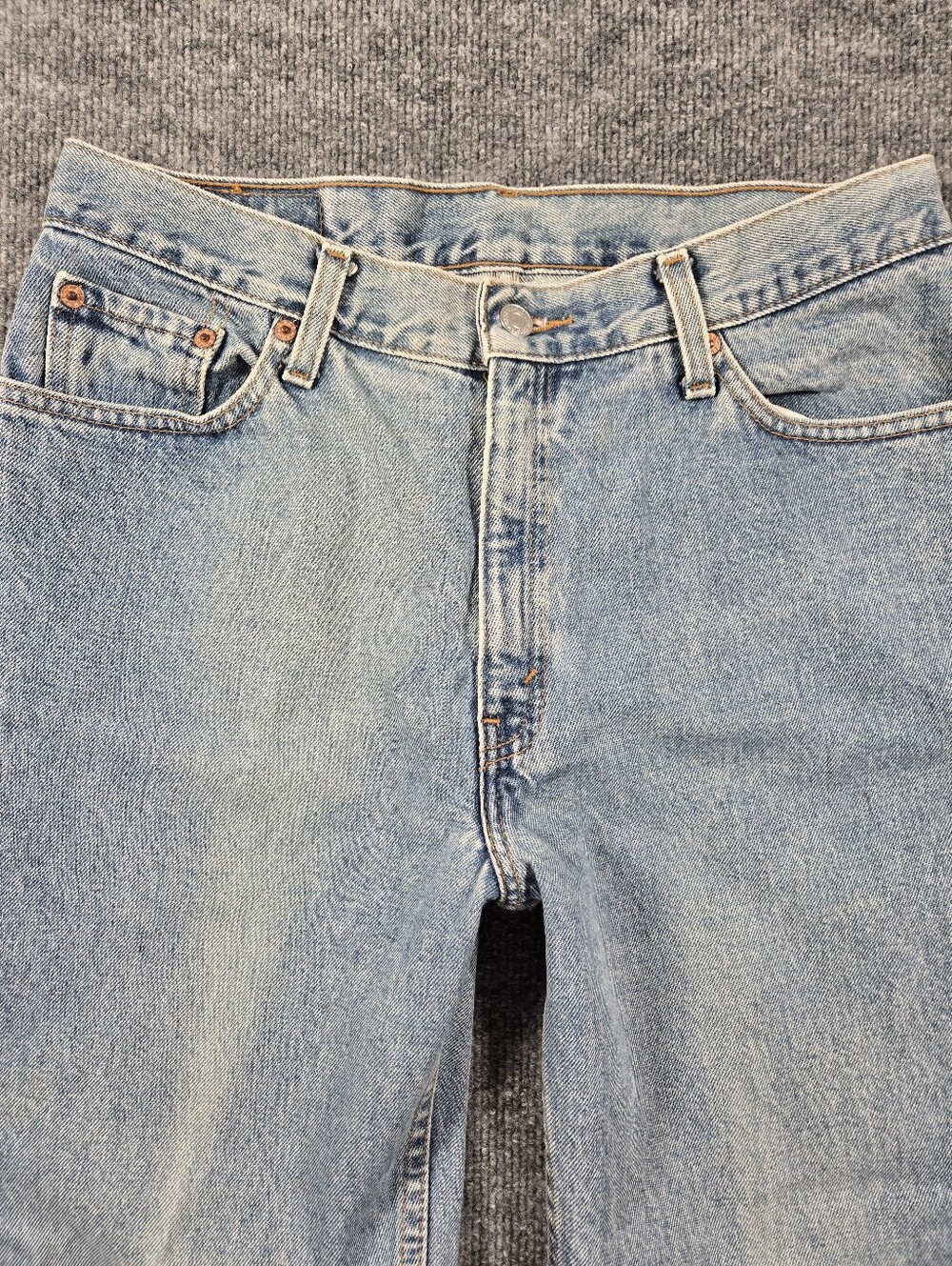 Vintage 90s Levi's 512 Slim Fit Straight Leg Jeans Light Wash‎ Denim Size 13 - Picture 4 of 11